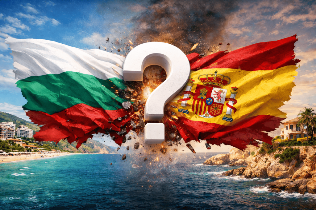 сравнение недвижимости в Болгарии и Испании у моря флаги конфликт выбор квартиры 2026