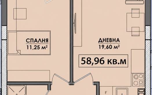Двухкомнатная квартира в доме с газификацией,  Азимут 1 — Бургас ID: 104900