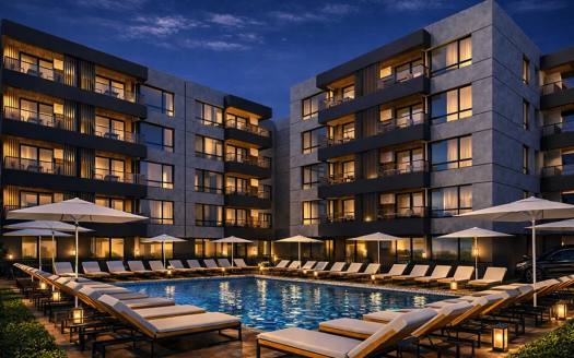 Квартири біля моря в новому сучасному житловому комплексі Aura Sky Residence, Сонячний Берег ID: 113357